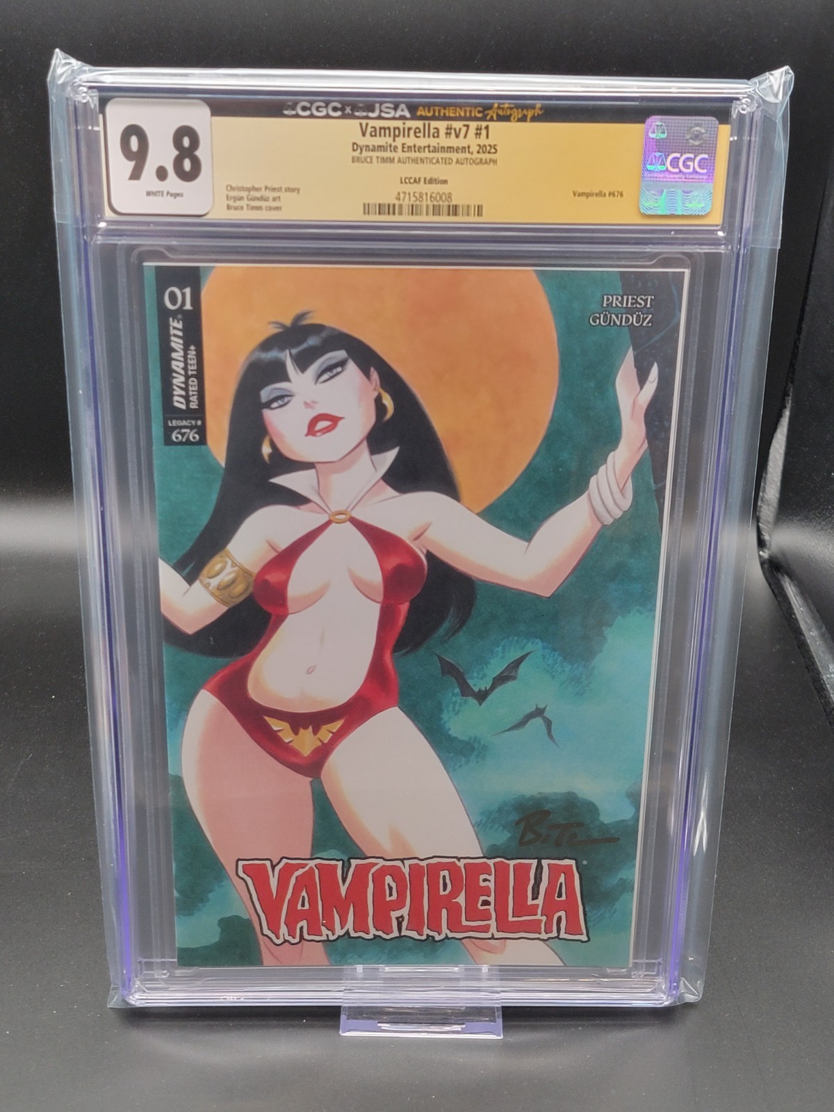 Vampirella v7 #1 CGCxJSA 9.8 • Dynamite • Bruce Timm Authenticated Autograph Vampirella v7 #1 CGCxJSA 9.8 • Dynamite • Bruce Timm Authenticated Autograph