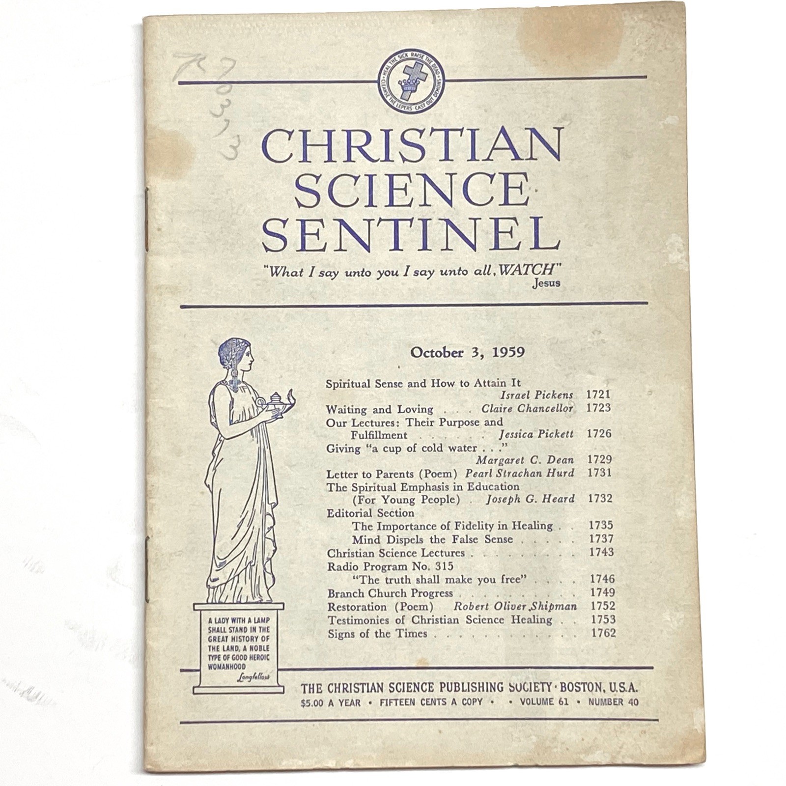 Christian Science Sentinel • October 3 1959 Christian Science Sentinel • October 3 1959