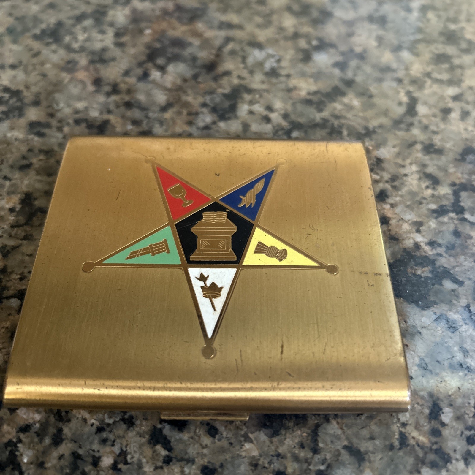 VTG Mid-Century Order Of Eastern Star cosmetic/cigarette case Masonic USA VTG Mid-Century Order Of Eastern Star cosmetic/cigarette case Masonic USA