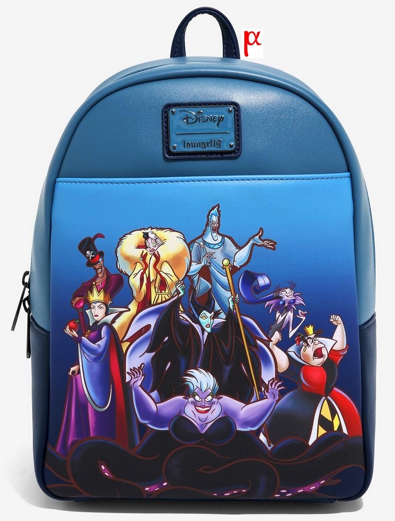 Loungefly Disney Villains Cast Characters Group Portrait Mini Backpack Exclusive Loungefly Disney Villains Cast Characters Group Portrait Mini Backpack Exclusive