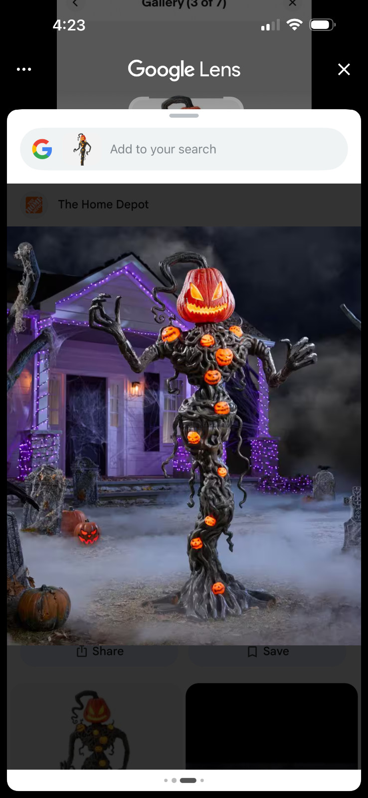 5-foot Home Accents Holiday Wicked LED Pumpkin Vine Creature Halloween prop, des 5-foot Home Accents Holiday Wicked LED Pumpkin Vine Creature Halloween prop, des