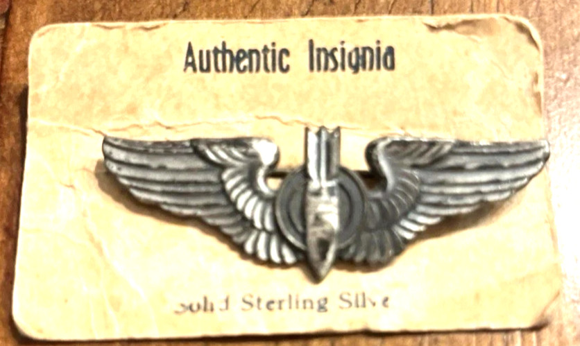 WW2 Sterling Silver Bombardier Aviation Wings Pin Back SEE STORE WW2 MEDALS WW2 Sterling Silver Bombardier Aviation Wings Pin Back SEE STORE WW2 MEDALS