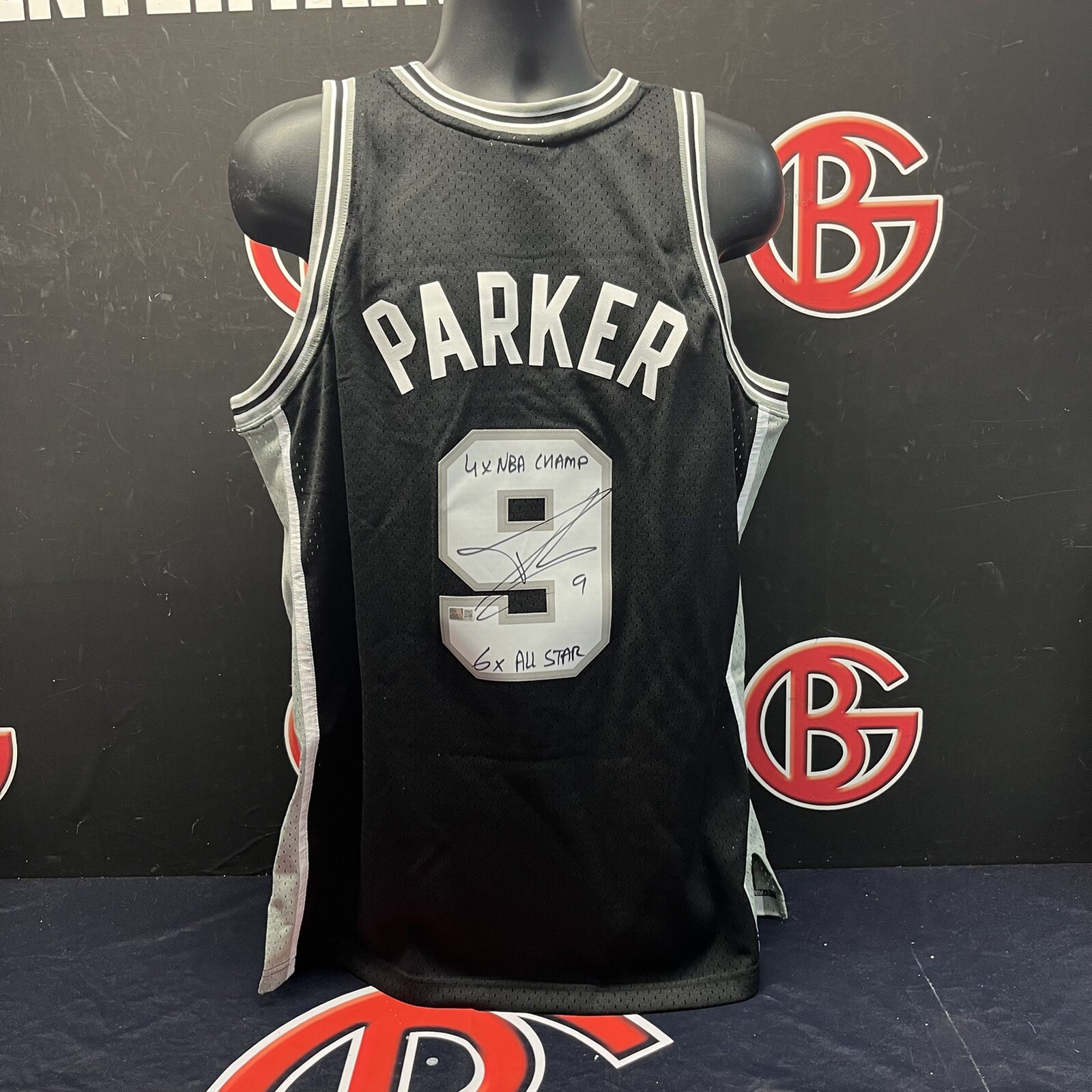 Tony Parker San Antonio Spurs Signed M&N Swingman Jersey Autographed Steiner CX