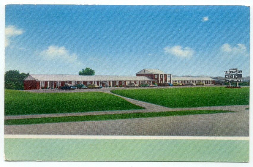 Lexington VA Green Valley Motel Postcard ~ Virginia Lexington VA Green Valley Motel Postcard ~ Virginia