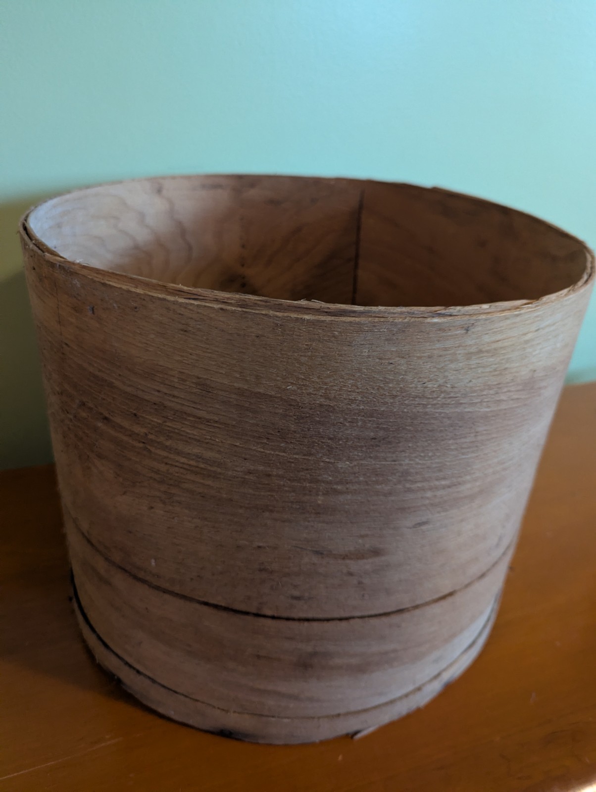 Vintage 1970s Primitive Round Cheese Wooden Wood Box 16.25" Wide 12.5" Tall Vintage 1970s Primitive Round Cheese Wooden Wood Box 16.25" Wide 12.5" Tall