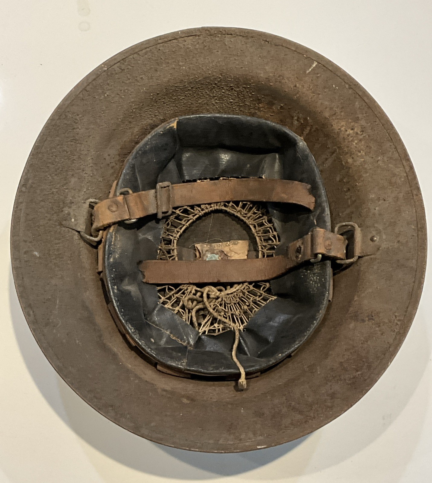 Original Used WWI M-1917 U.S. Army Doughboy Helmet With Liner Original Used WWI M-1917 U.S. Army Doughboy Helmet With Liner