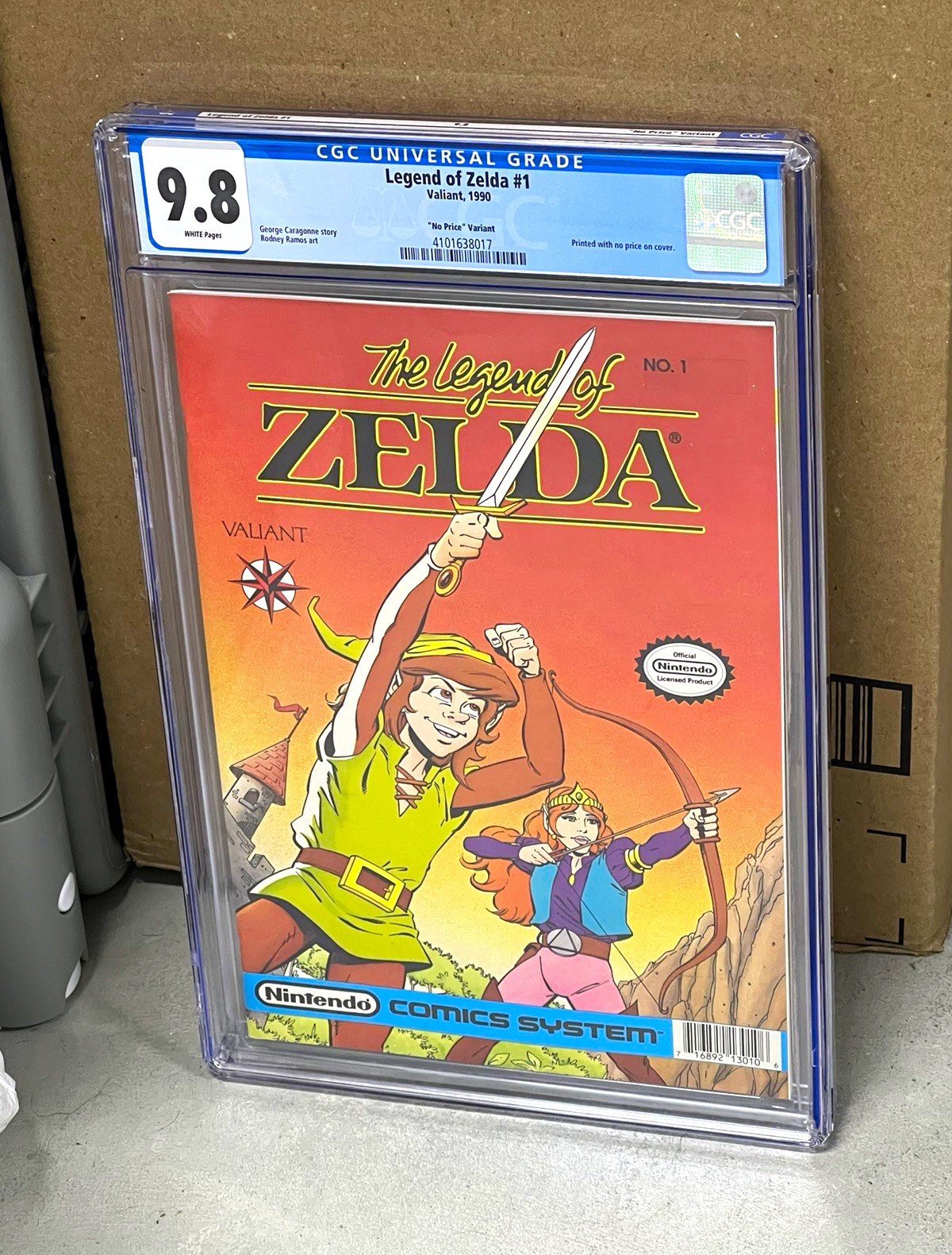 Legend of Zelda #1 CGC 9.8 No Price Variant 1990 Valiant Nintendo Comics WHITE Legend of Zelda #1 CGC 9.8 No Price Variant 1990 Valiant Nintendo Comics WHITE