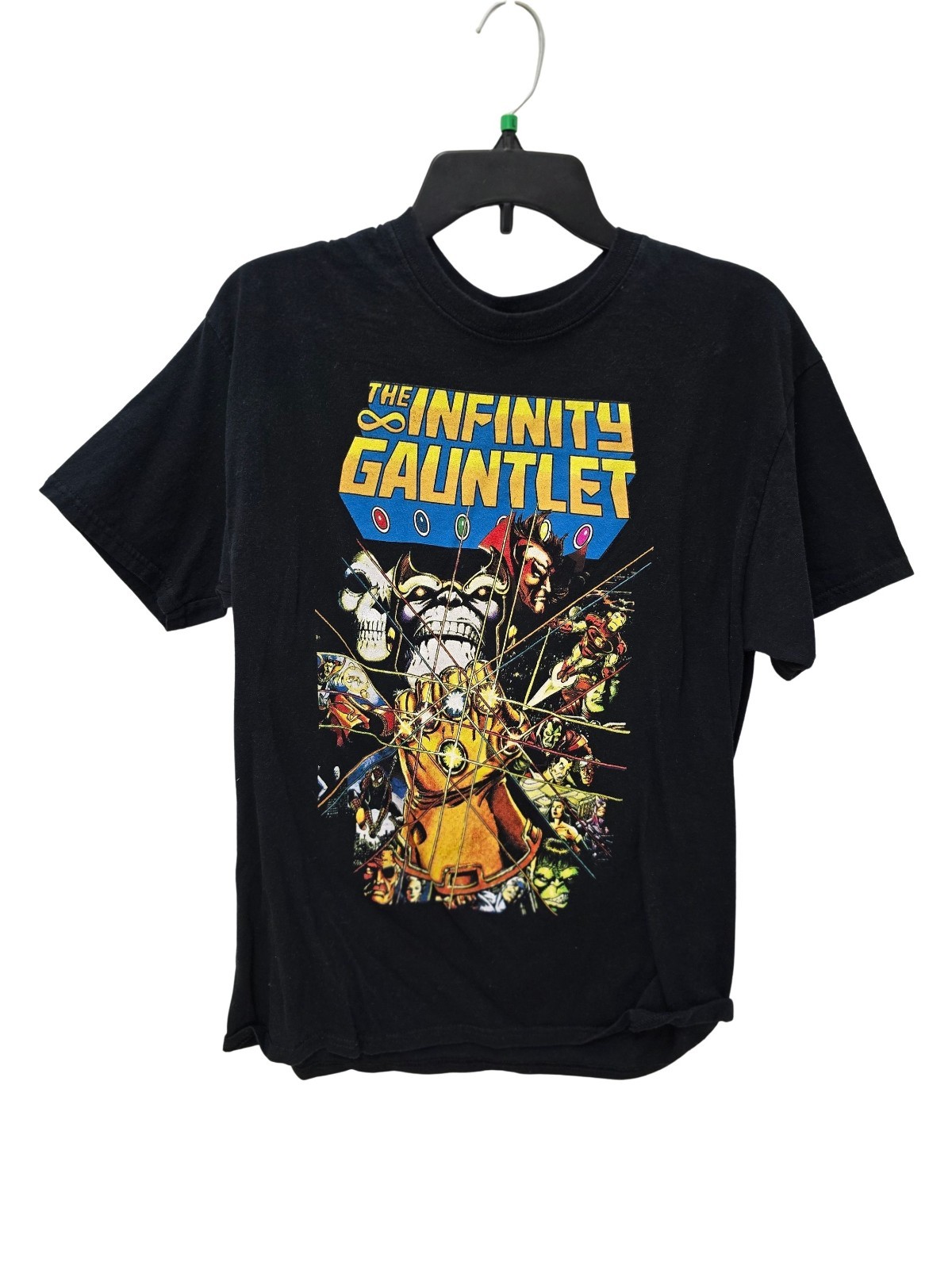 Marvel Infinity Gauntlet #1 Thanos Graphic T‑Shirt Men’s L Black Comic Marvel Infinity Gauntlet #1 Thanos Graphic T‑Shirt Men’s L Black Comic