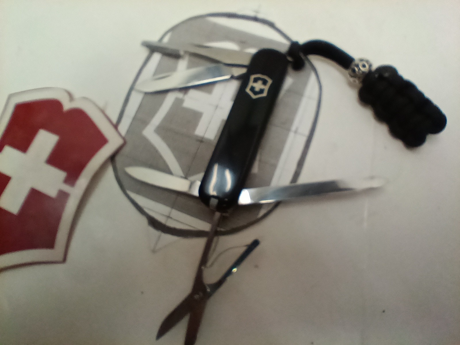 Discontinued Victorinox 74m Black Executive Swiss Army Knife with Case + Lanyard Discontinued Victorinox 74m Black Executive Swiss Army Knife with Case + Lanyard