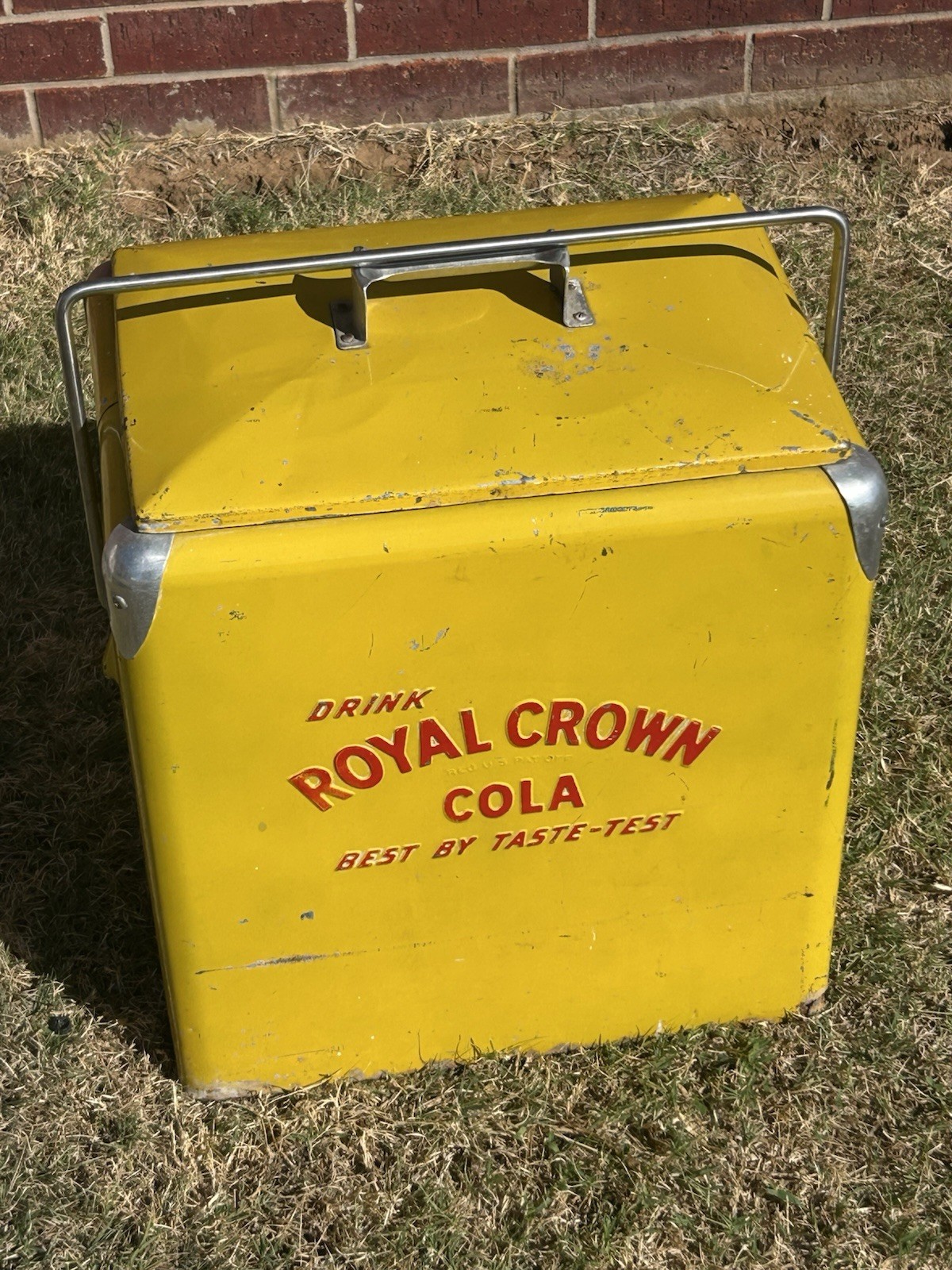 Vintage 1950s Made In USA Royal Crown Cola Advertising Metal Cooler Ice Chest Vintage 1950s Made In USA Royal Crown Cola Advertising Metal Cooler Ice Chest
