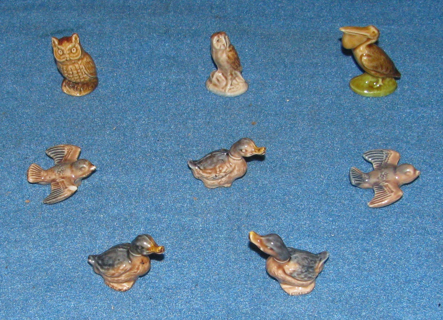Lot of 8 Birds Owls Ducks Pelican Wade England Whimsies Red Rose Tea Figurines⭐ Lot of 8 Birds Owls Ducks Pelican Wade England Whimsies Red Rose Tea Figurines⭐