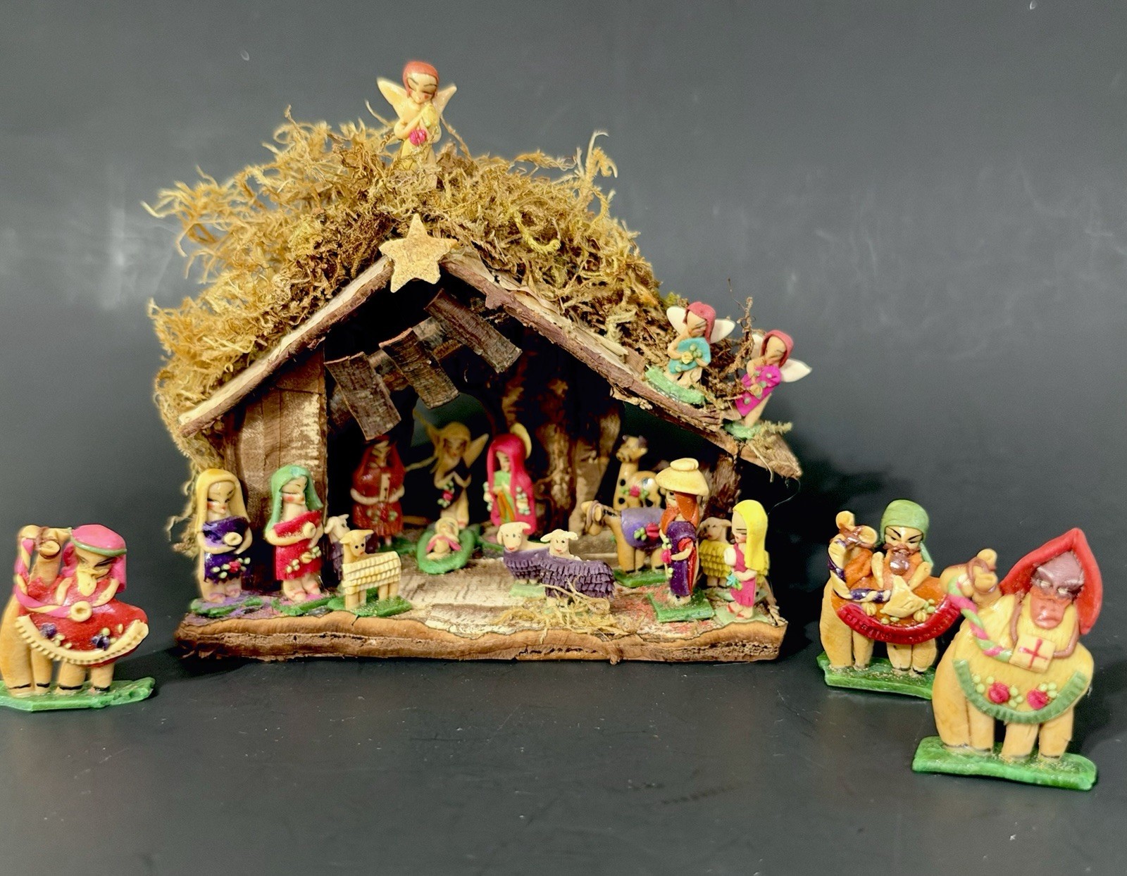 Ecuador Mini Nativity Set Masapan Bread Dough Folk Art Handmade Vtg Christmas Ecuador Mini Nativity Set Masapan Bread Dough Folk Art Handmade Vtg Christmas