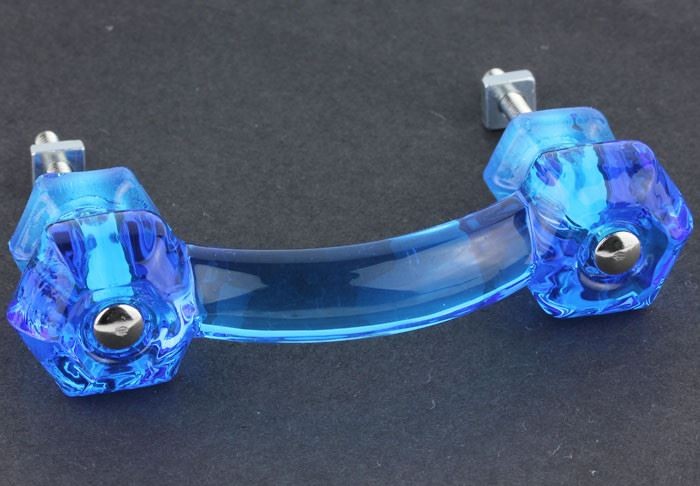 3" Antique Glass Pull Peacock Blue 3" Antique Glass Pull Peacock Blue