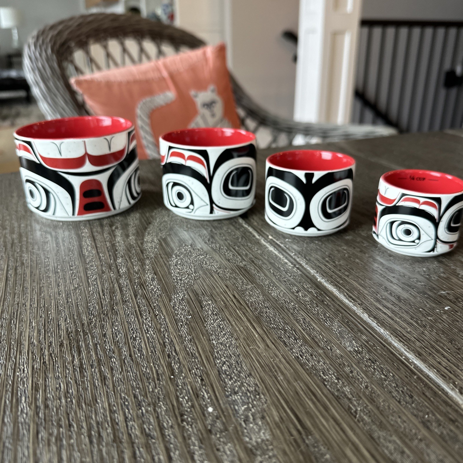 Native Northwest Set Of Indigenous Artists Matriarch Bear NWOT Measuring Cups Native Northwest Set Of Indigenous Artists Matriarch Bear NWOT Measuring Cups