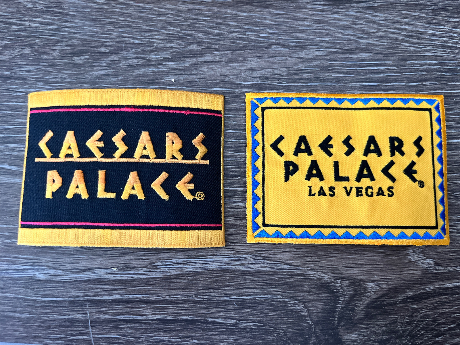 2 X Vintage Las Vegas Caesars Palace Hotel Casino Patch New Ships FAST