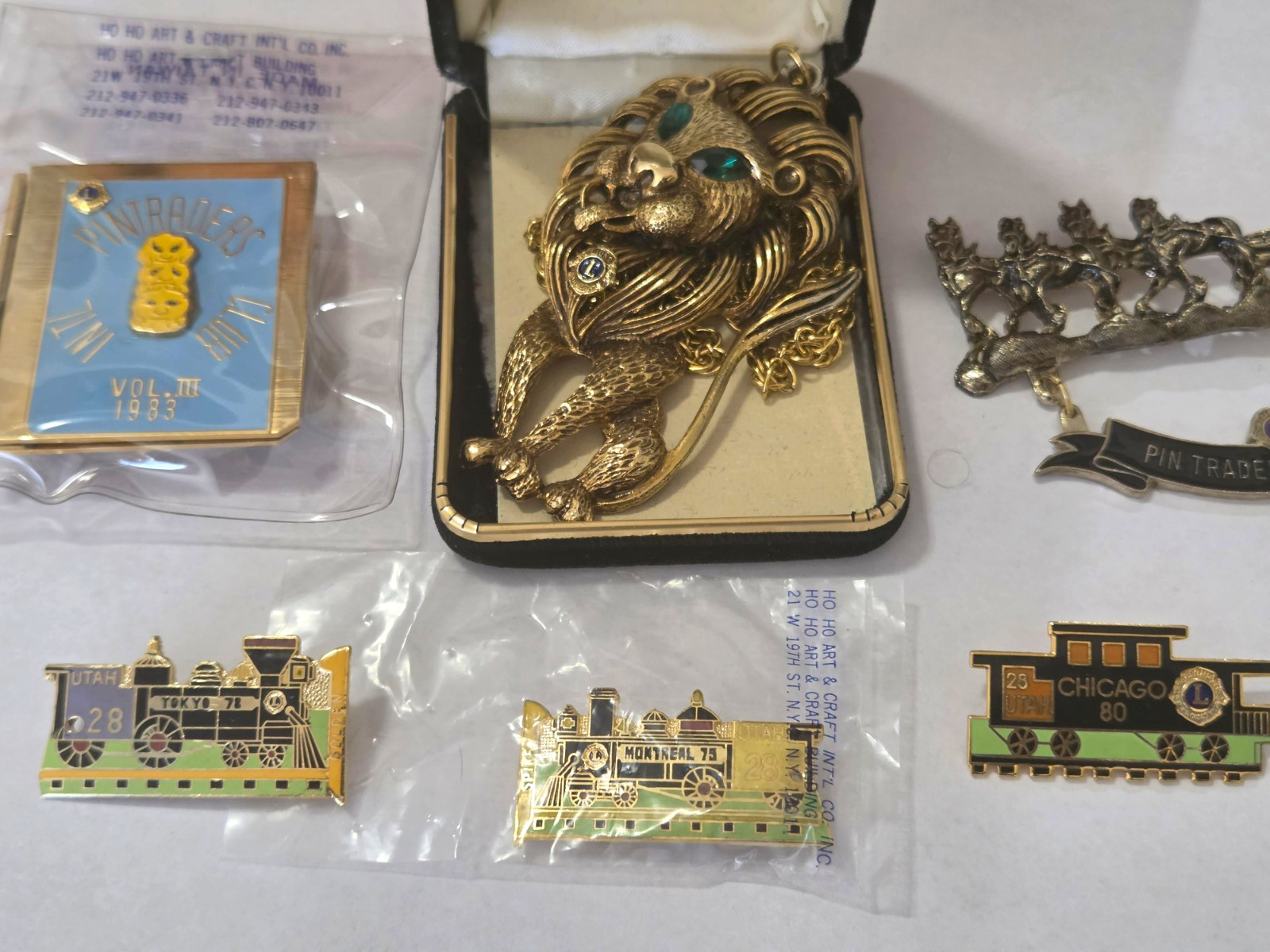 Lot of 6 Vintage Lions Club Pins - Mixed Collection  *Includes:*  1.  Lions Club