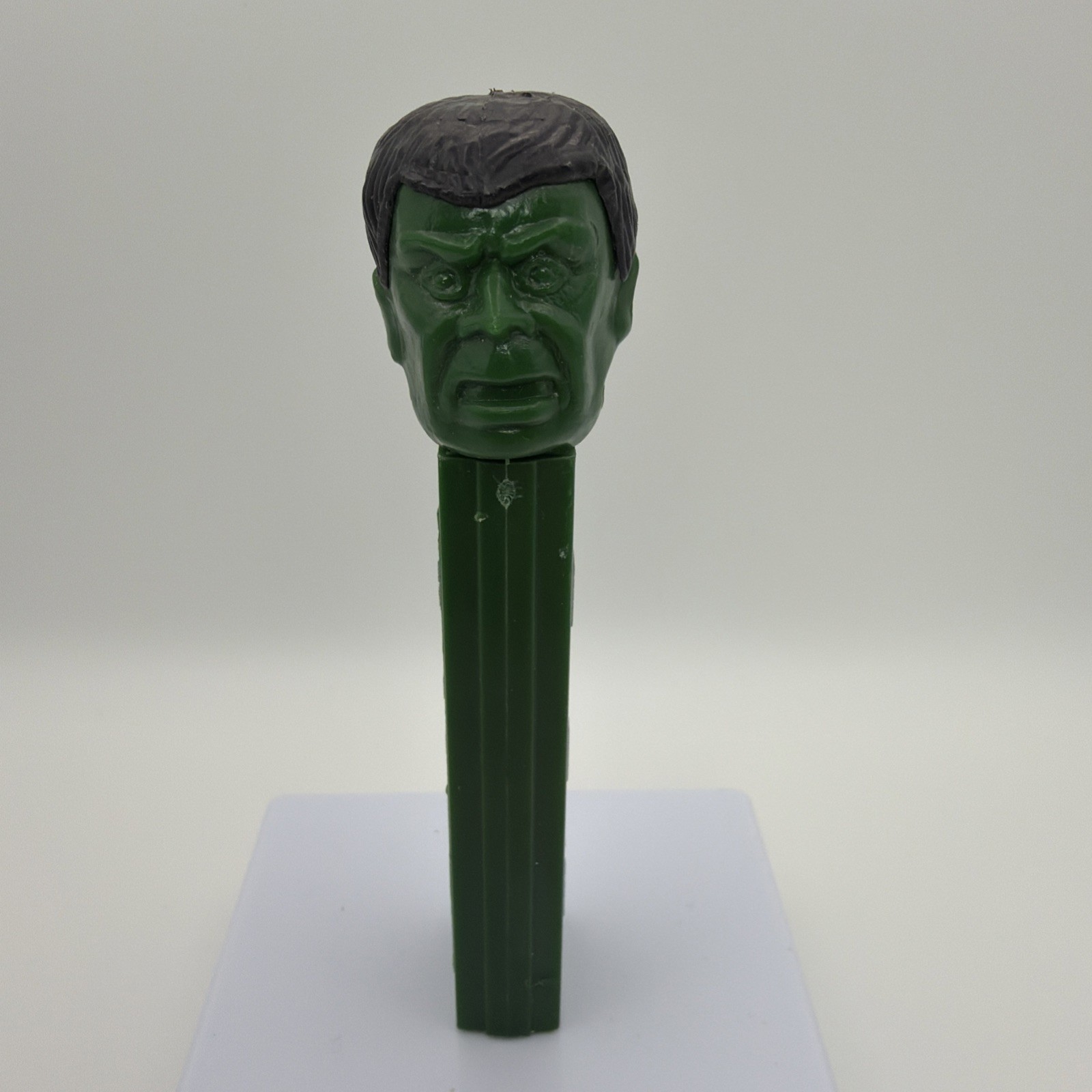 Vintage PEZ Incredible Hulk Dispenser 3.9 Hong Kong Dark Green No Feet Marvel Vintage PEZ Incredible Hulk Dispenser 3.9 Hong Kong Dark Green No Feet Marvel
