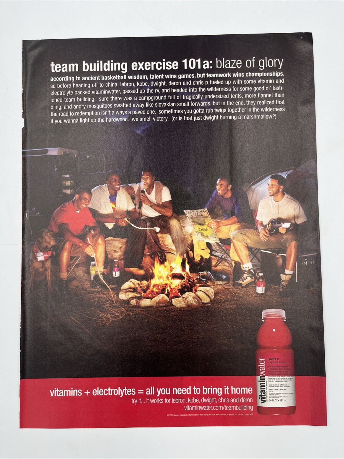2008 Magazine Print Ad Vitamin Water Lebron James Kobe Bryant Dwight Howard NBA 2008 Magazine Print Ad Vitamin Water Lebron James Kobe Bryant Dwight Howard NBA