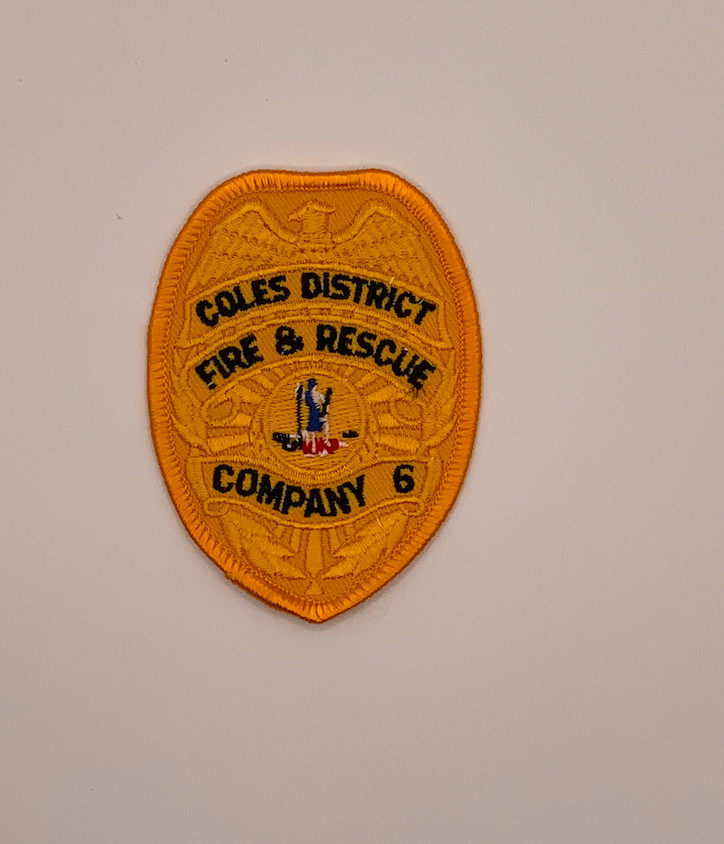 Coles District VFD Patch Prince William County VA FD Station Was Disbanded Rare Coles District VFD Patch Prince William County VA FD Station Was Disbanded Rare