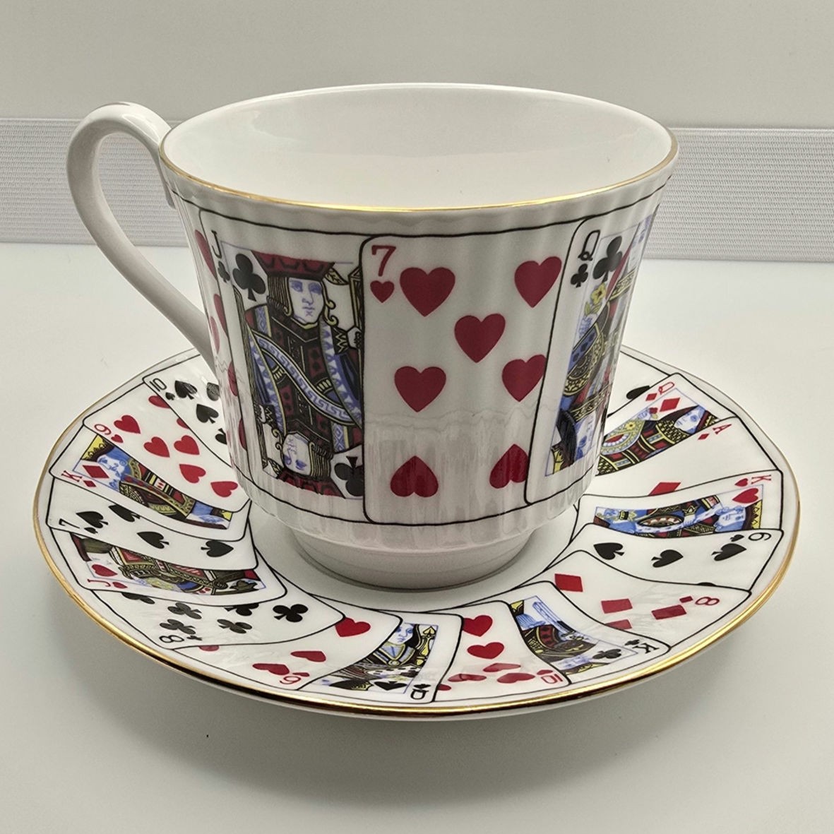 Vintage Elizabethan Staffordshire Fine Bone China Cup and Saucer cut for coffee Vintage Elizabethan Staffordshire Fine Bone China Cup and Saucer cut for coffee