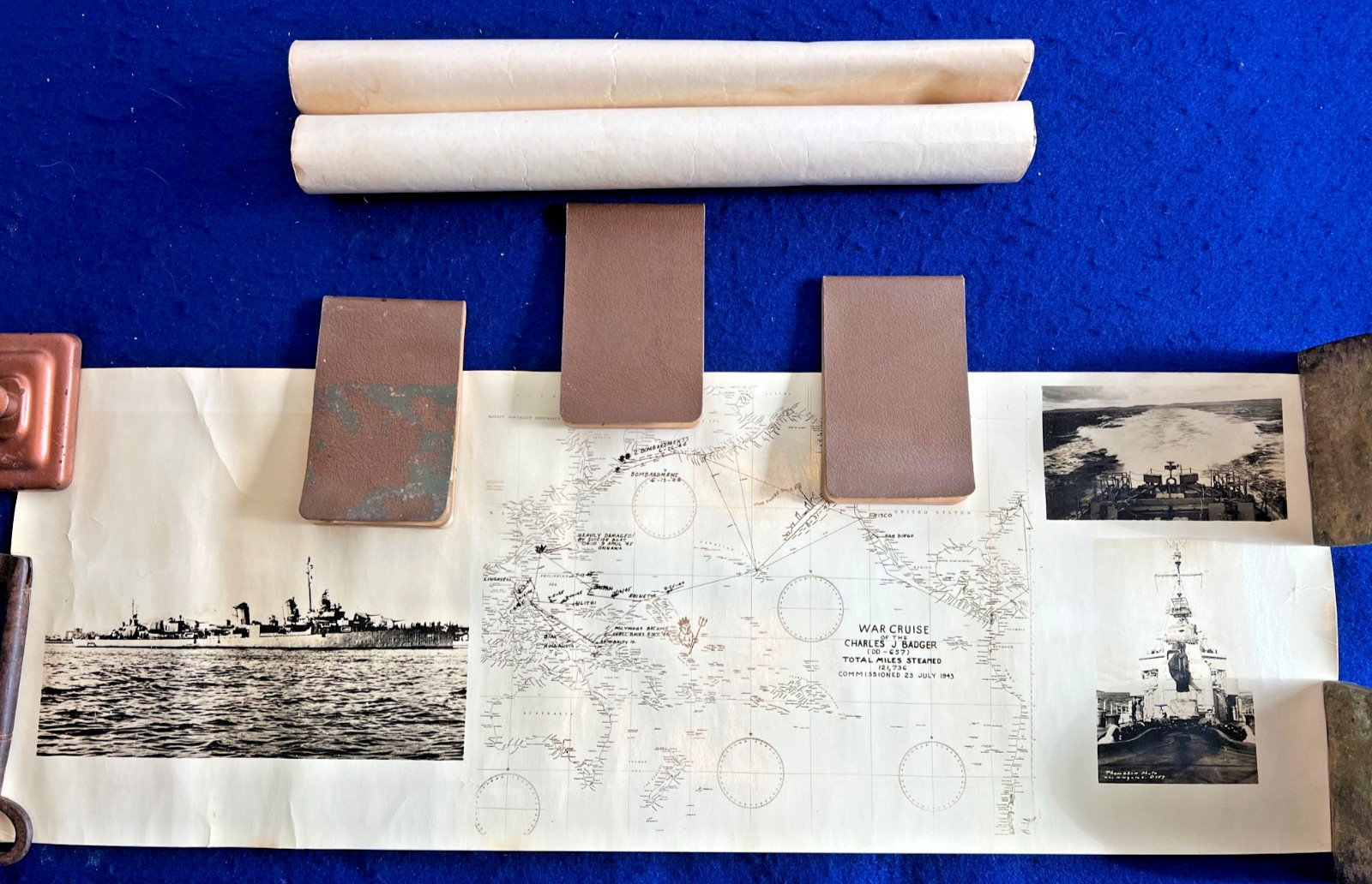 WWII Identified Dairies Kamikaze Attacks Okinawa Japanese USS Charles J Badger