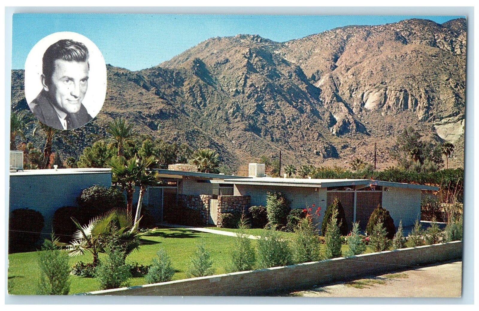 c1960's Home Of Kirk Douglas Scene Palm Springs California CA Portrait Postcard