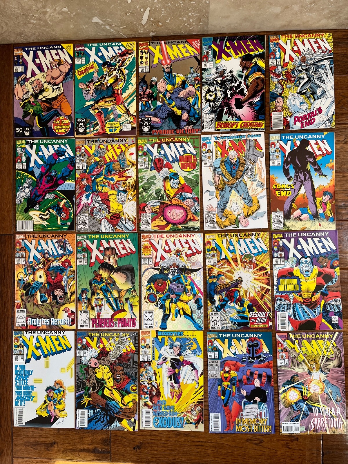 Uncanny X-Men LOT of  20 -  #278-311 Marvel Comics 1991-1993
