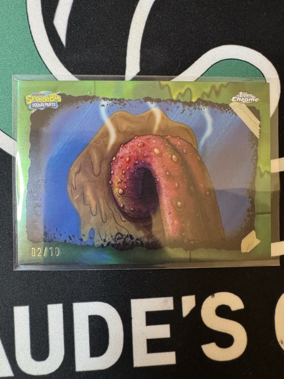 2025 Topps Chrome SpongeBob Gross Out GO-3 Patrick Burns His Tongue /10 Black 2025 Topps Chrome SpongeBob Gross Out GO-3 Patrick Burns His Tongue /10 Black