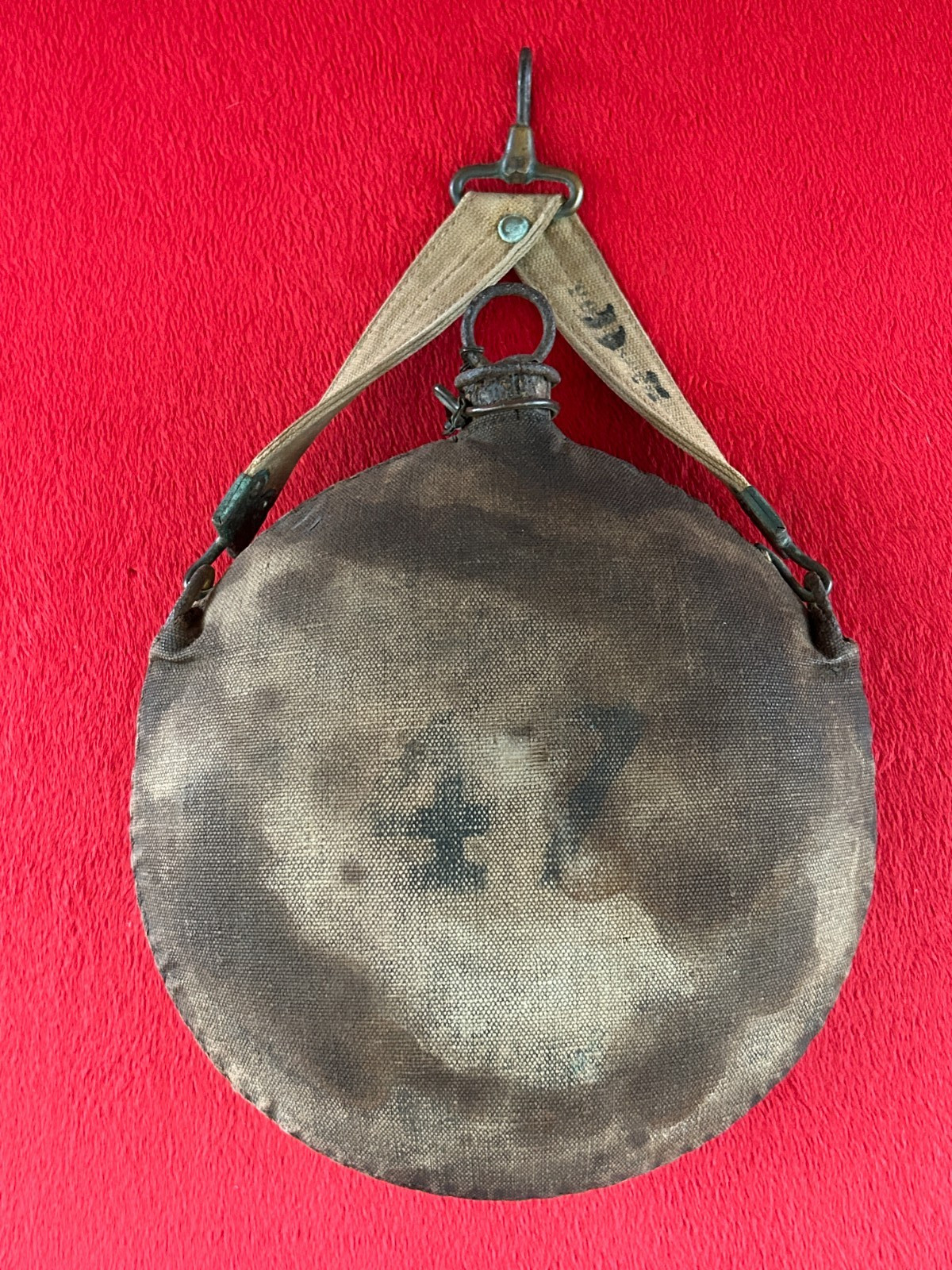 Pre-WW1 US Army M1902 Canteen w/ RIA Carrier Hanger Mount Strap Dated 1905 WWI Pre-WW1 US Army M1902 Canteen w/ RIA Carrier Hanger Mount Strap Dated 1905 WWI