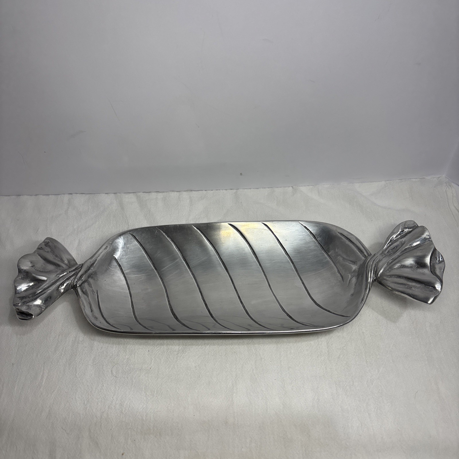 Vintage Mariposa 15” Aluminum Candy Shaped Candy Dish Decoration