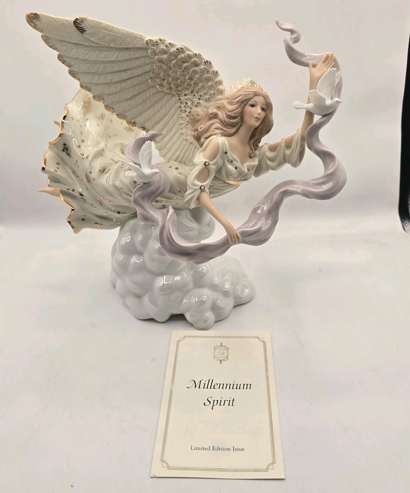 Lenox Millenium Spirit Limited Edition Angel 11" 24k Gold Porcelain RARE Mint Lenox Millenium Spirit Limited Edition Angel 11" 24k Gold Porcelain RARE Mint