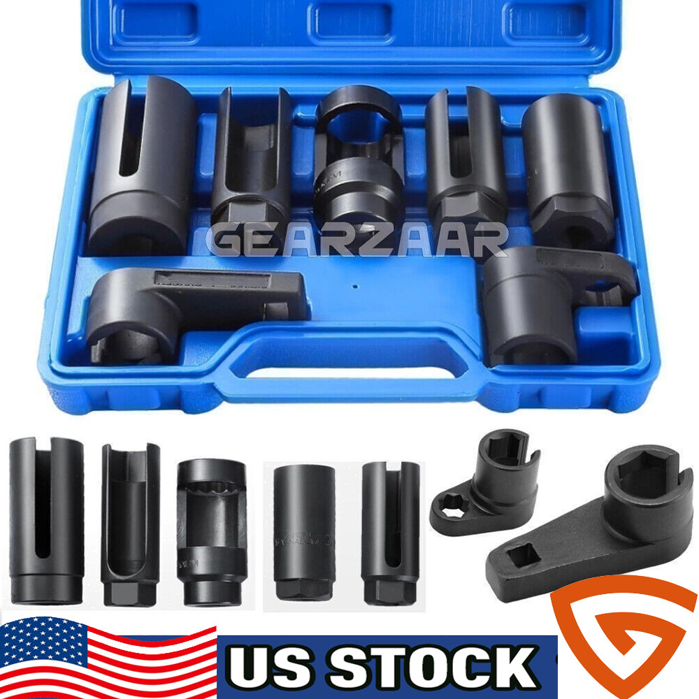 7PC Oxygen Lambda Sensor Socket Removal Set Tool Kit Engine 22MM/27MM/29MM 15-20 7PC Oxygen Lambda Sensor Socket Removal Set Tool Kit Engine 22MM/27MM/29MM 15-20