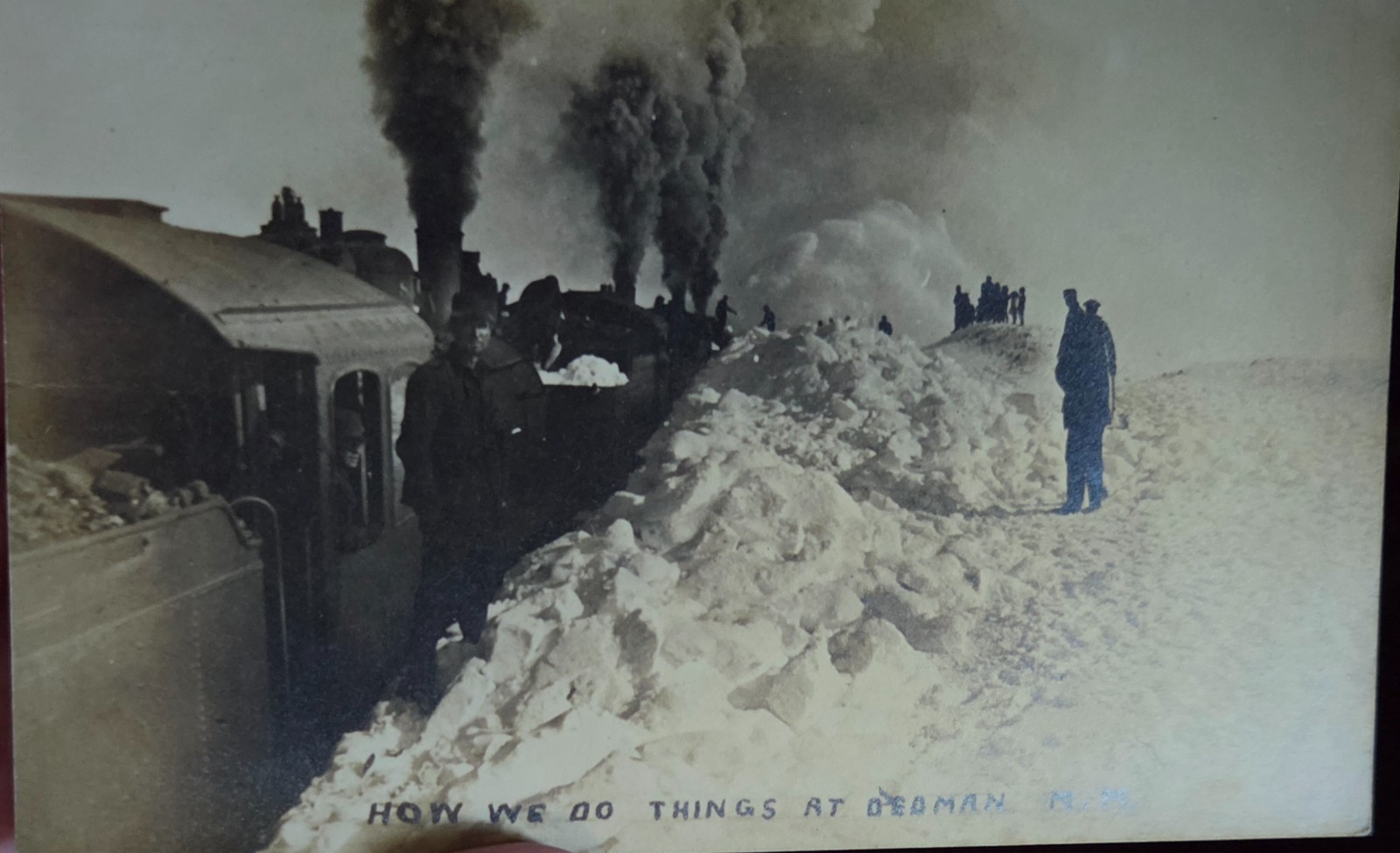 Rare Ghost town RPPC Dedman, New Mexico Train / snowbank - N.M. Rare Ghost town RPPC Dedman, New Mexico Train / snowbank - N.M.