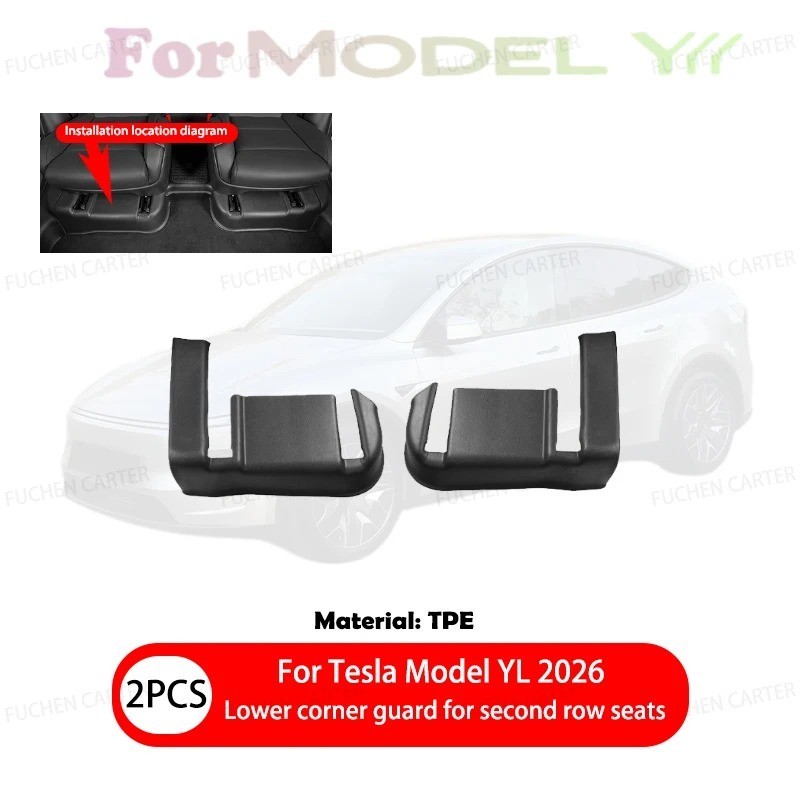 Tesla Model YL 2026 Door Sill Protector TPE Anti-Kick Guard Trim Tesla Model YL 2026 Door Sill Protector TPE Anti-Kick Guard Trim
