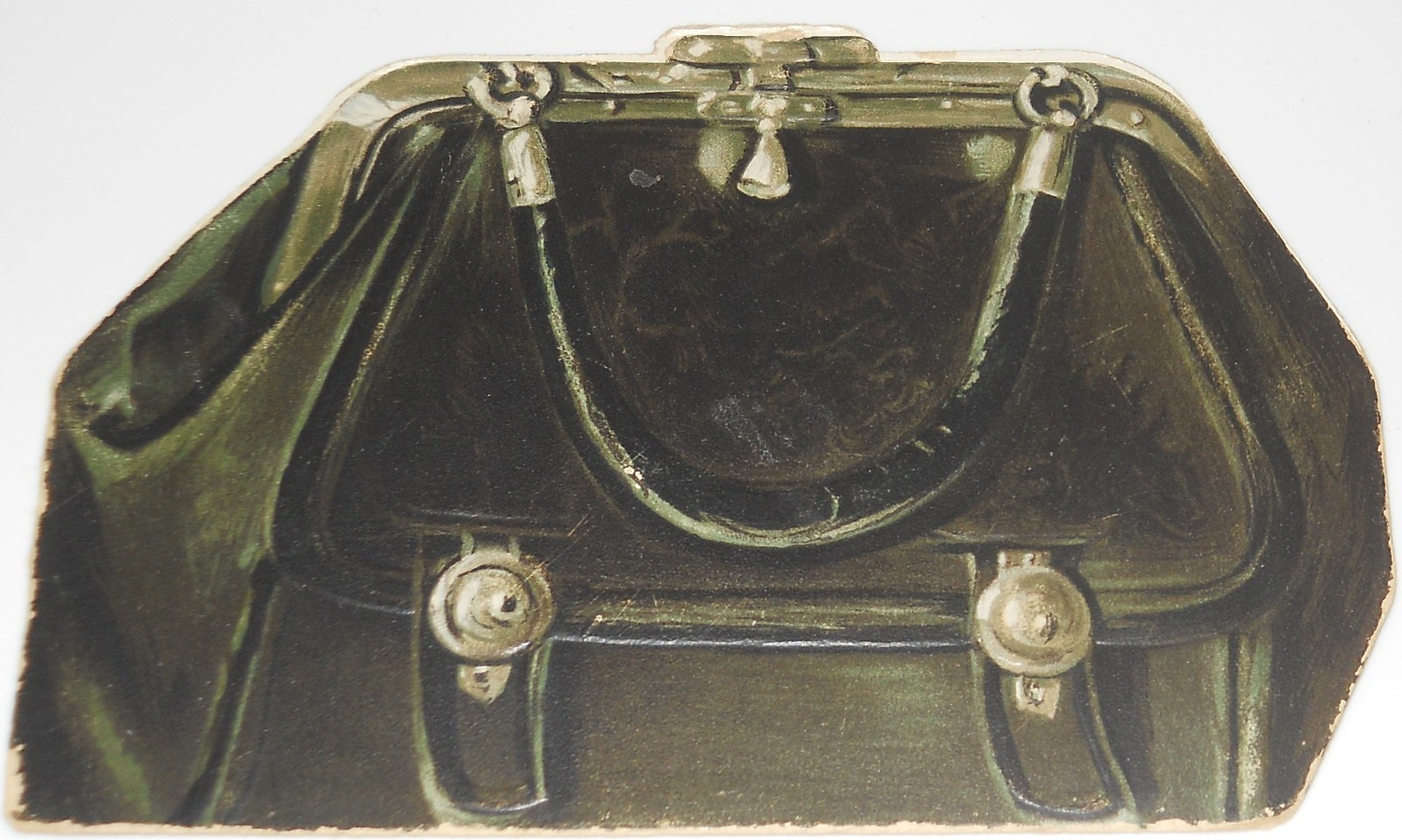 Vintage Die Cut Tucks Purse~Chirstmas Time~Artisitc Series Opens Up Vintage Die Cut Tucks Purse~Chirstmas Time~Artisitc Series Opens Up