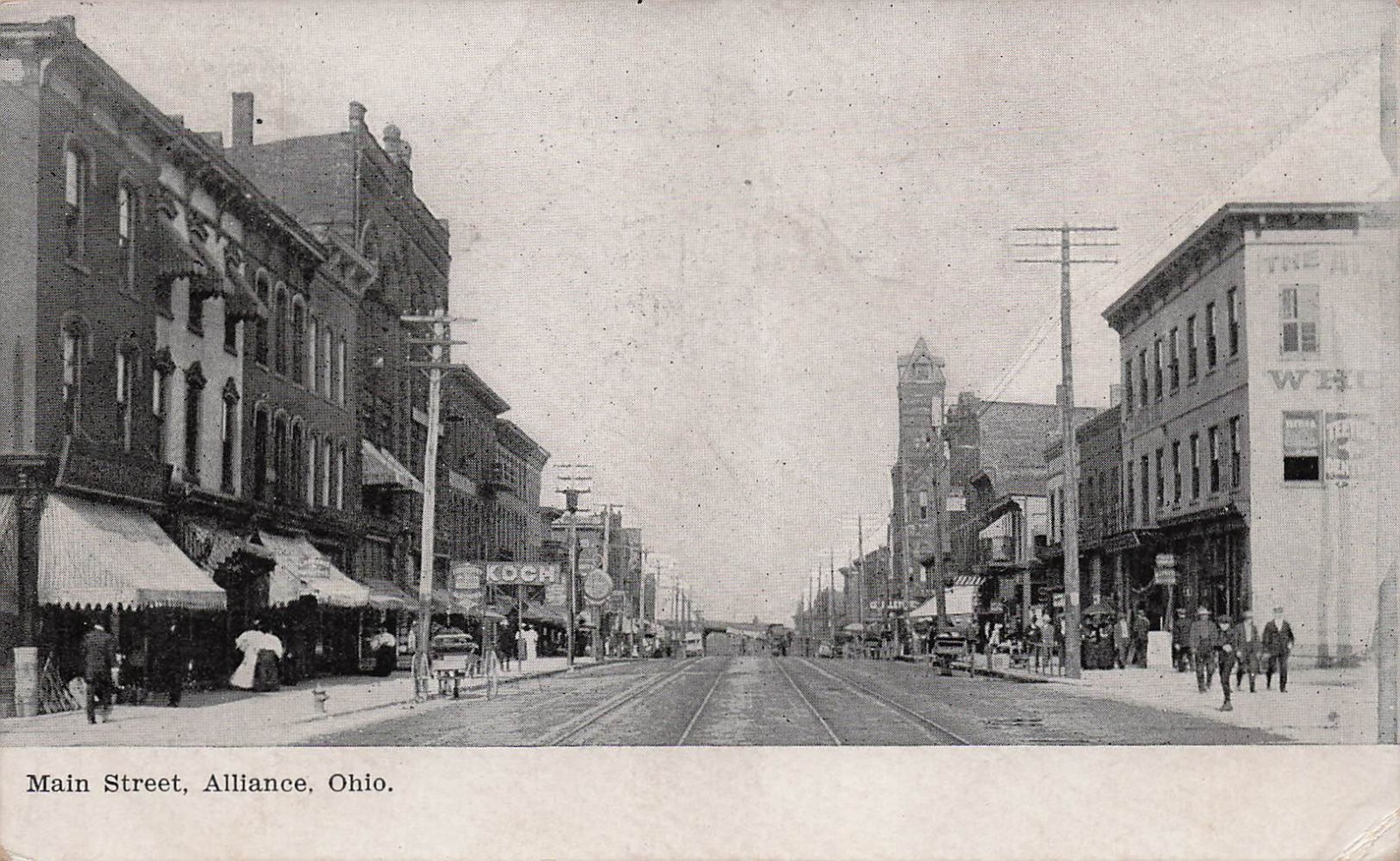 Alliance OH Ohio Main Street Early 1900s Department Store Vtg Postcard 24A Alliance OH Ohio Main Street Early 1900s Department Store Vtg Postcard 24A