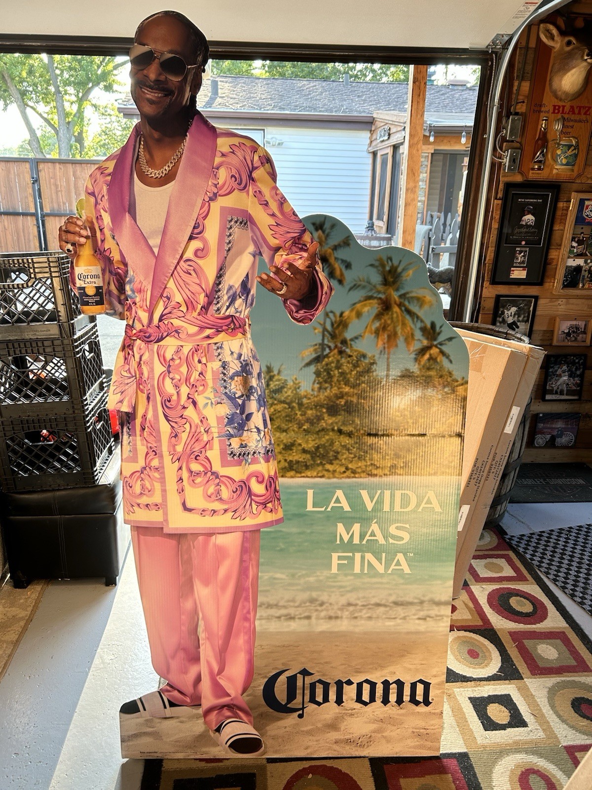 BRAND NEW Rare 6 Foot Snoop Dogg Corona Beer Life Size Cardboard Cutout Standup