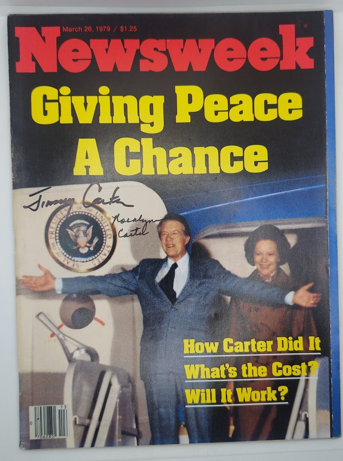 President Jimmy Carter First Lady Rosalynn Carter Signed Newsweek Magazine