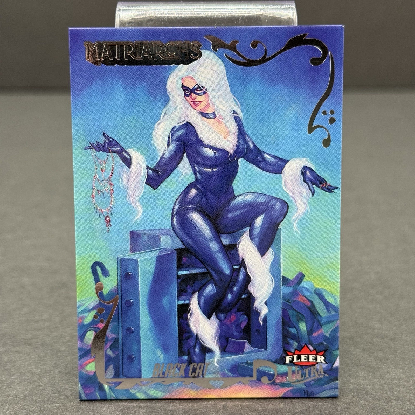 2024 Fleer Ultra Matriarchs of Marvel Silver Classic Black Cat Card #58 2024 Fleer Ultra Matriarchs of Marvel Silver Classic Black Cat Card #58