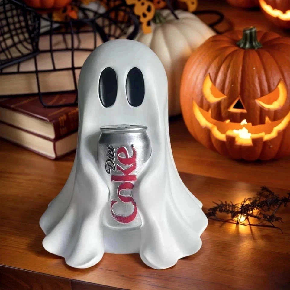 New COCA-COLA Ghost Figurine Holding Diet Coke Can Halloween No drinks New COCA-COLA Ghost Figurine Holding Diet Coke Can Halloween No drinks