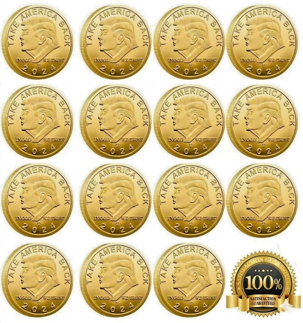 15 x 2024 President Donald Trump Commemorative Coin Take America Back Metal Coin 15 x 2024 President Donald Trump Commemorative Coin Take America Back Metal Coin