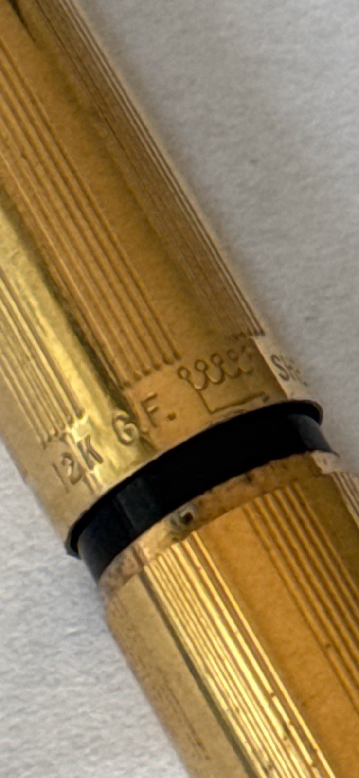 Vintage Sheaffer 12K Gold Filled Fountain Pen For Parts Repair Dent No Nib Vintage Sheaffer 12K Gold Filled Fountain Pen For Parts Repair Dent No Nib