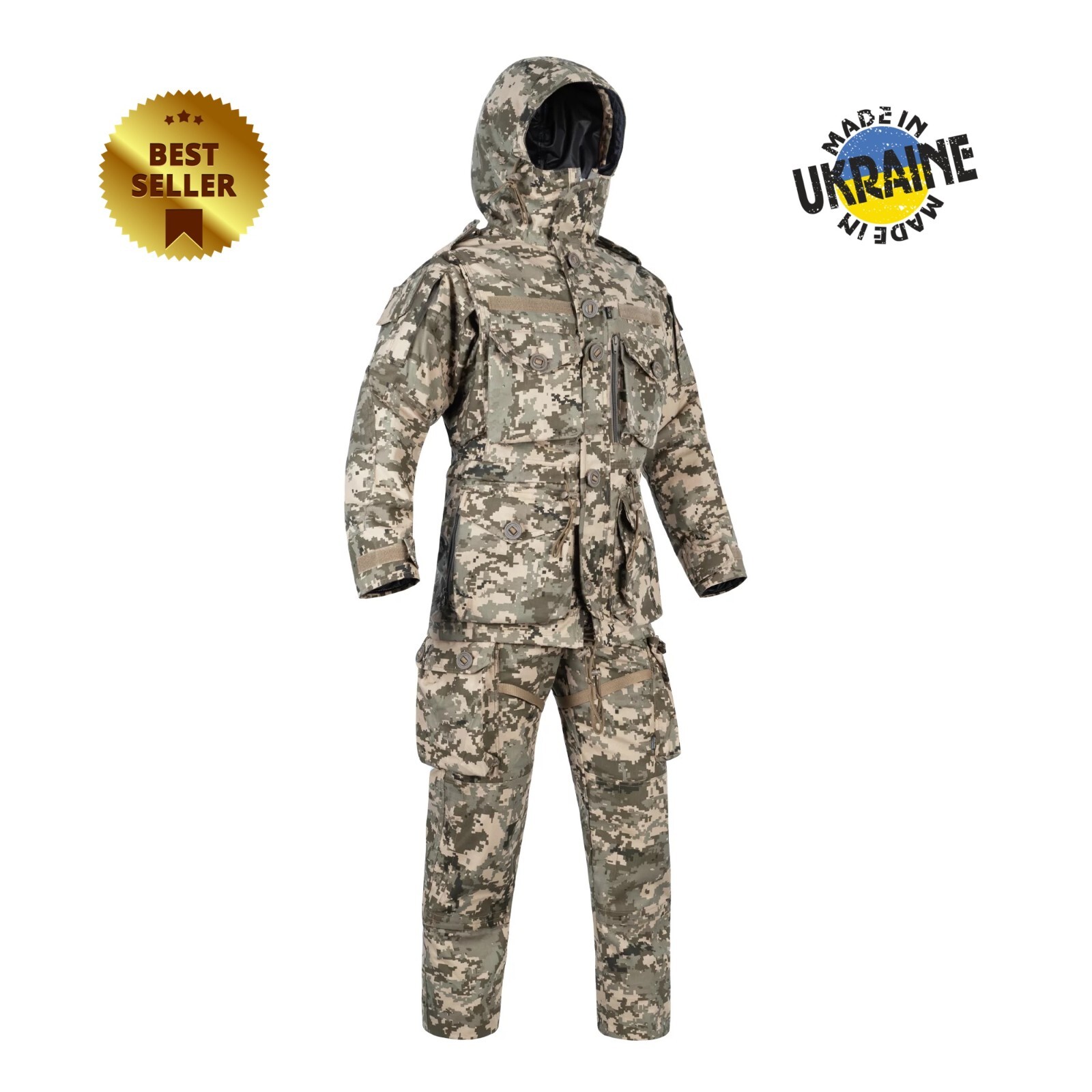 Limited army of Ukraine special forces WATERPROOF SUIT "PSWP" Pixel MM-14 SZ-XL Limited army of Ukraine special forces WATERPROOF SUIT "PSWP" Pixel MM-14 SZ-XL