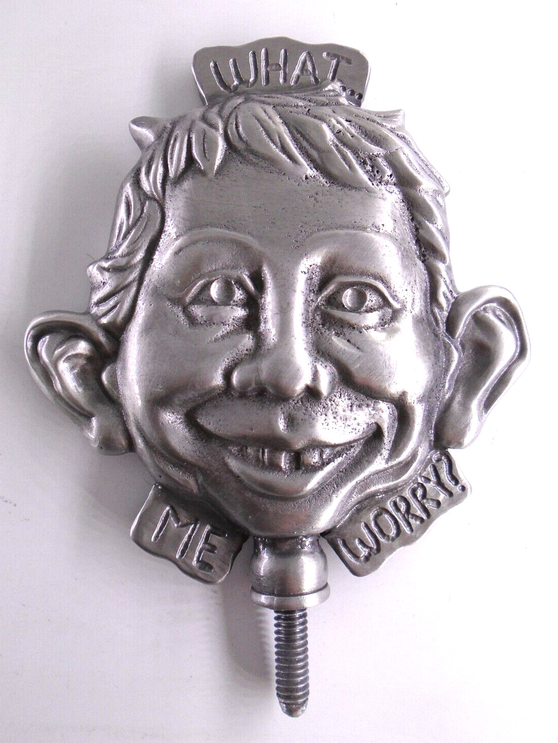 alfred e neuman, mad magazine car hood ornament alfred e neuman, mad magazine car hood ornament