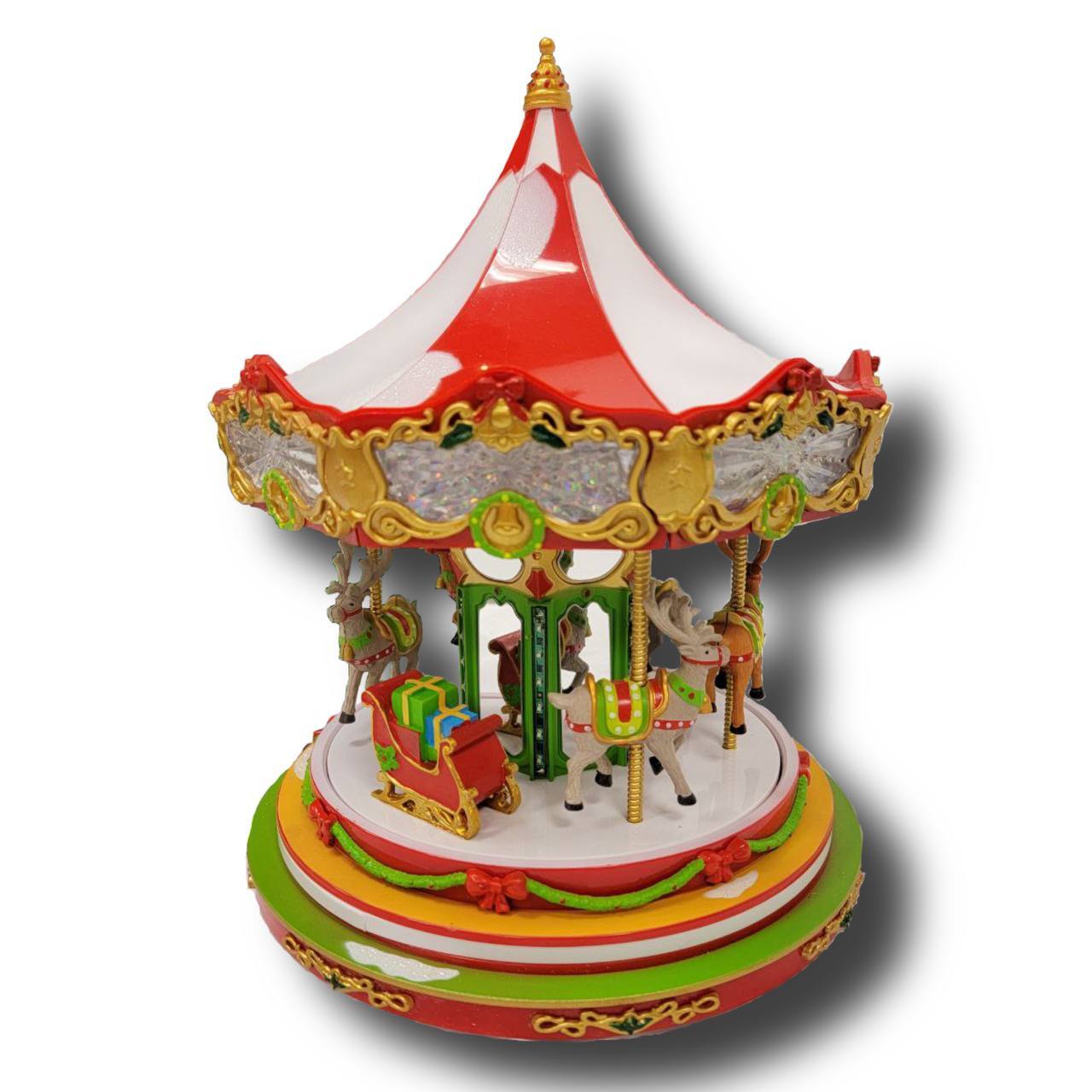 Wizardi Christmas Carousel Decoration. Christmas Village F07M3-5-FQ24066 Wizardi Christmas Carousel Decoration. Christmas Village F07M3-5-FQ24066