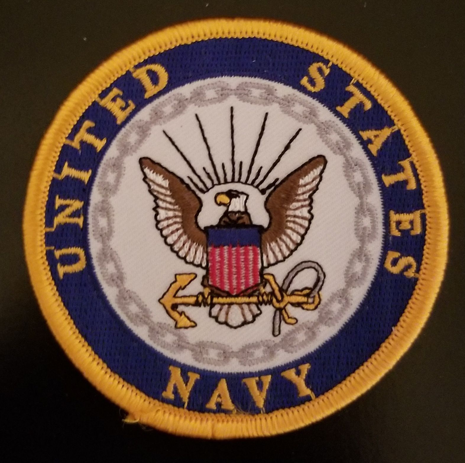 US NAVY 3 INCH ROUND PATCH - NEW DESIGN - MADE IN THE USA US NAVY 3 INCH ROUND PATCH - NEW DESIGN - MADE IN THE USA