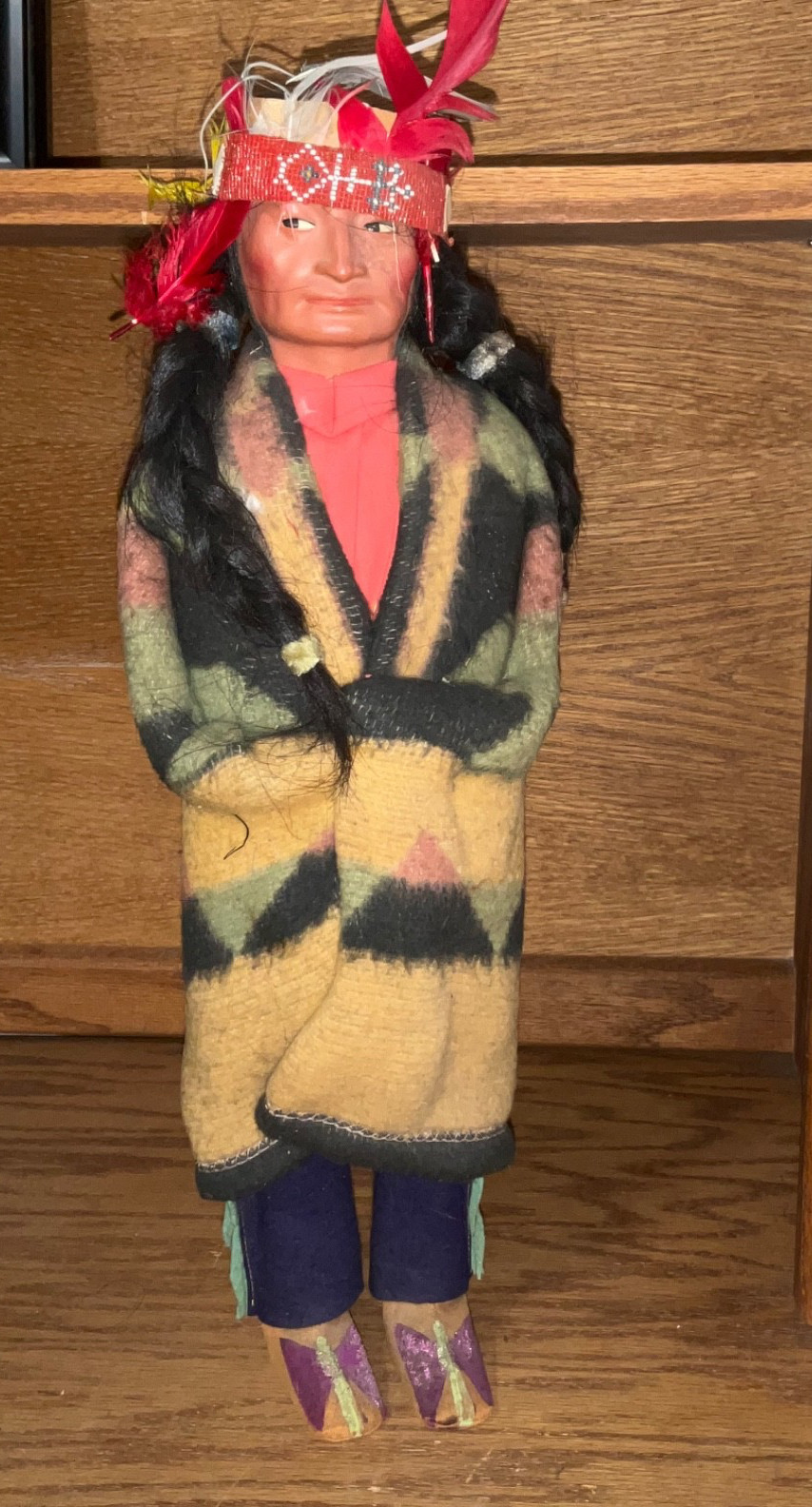 Vintage Skookum Bully Good Native American Chief Doll 17" Tall Vintage Skookum Bully Good Native American Chief Doll 17" Tall