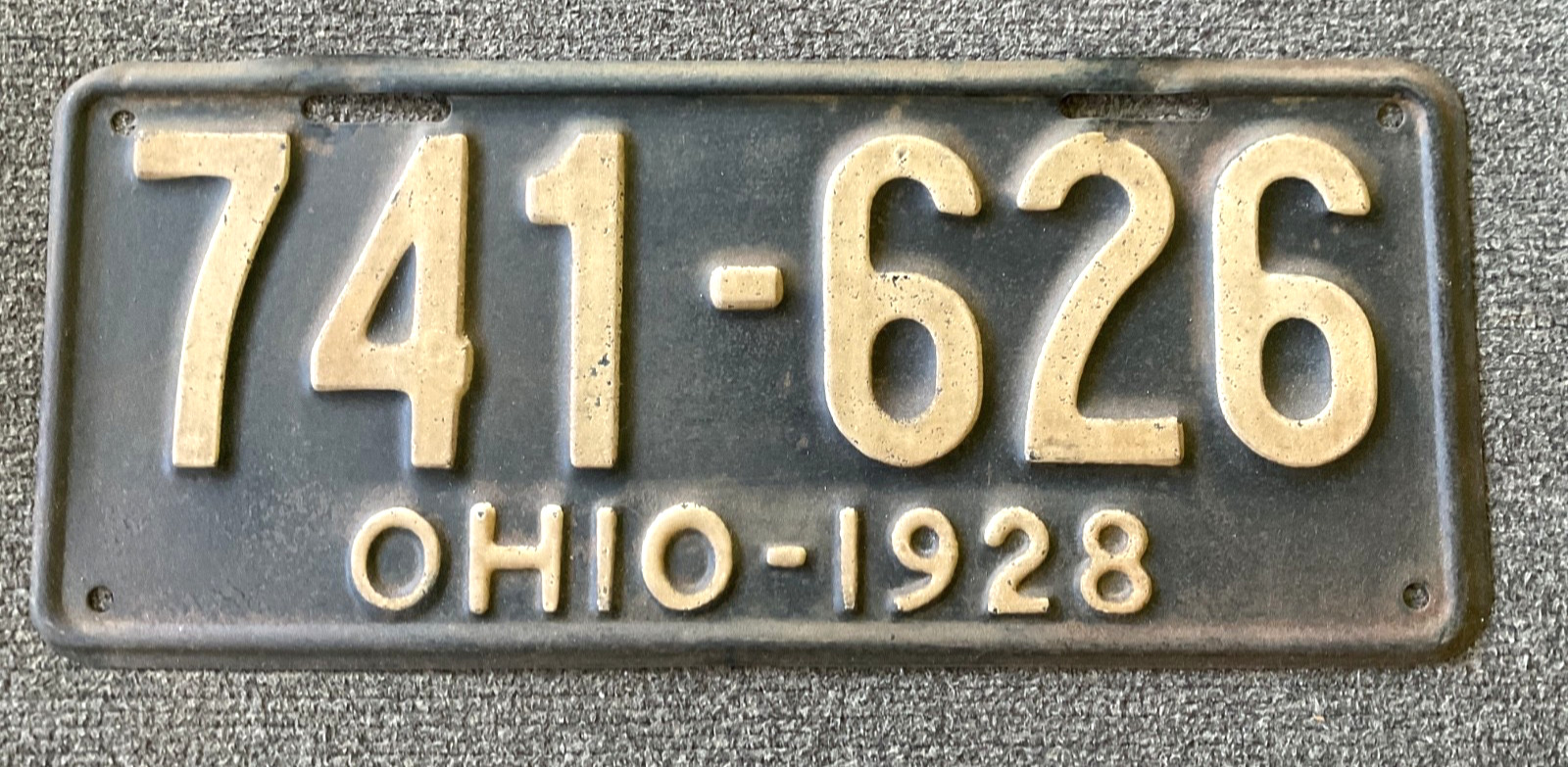 RARE 1928 OHIO LICENSE PLATE ORIGINAL PAINT CHEVY FORD DODGE ETC TOUGH RARE 1928 OHIO LICENSE PLATE ORIGINAL PAINT CHEVY FORD DODGE ETC TOUGH