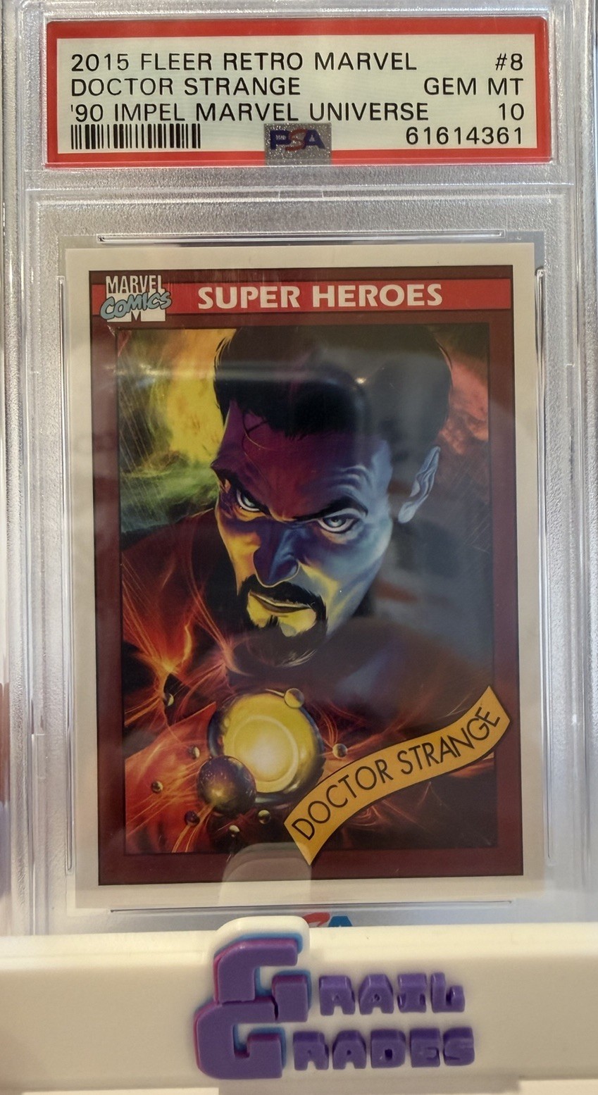 Doctor Strange 2015 Marvel Fleer Retro #8 (1990 Impel) PSA 10 Doctor Strange 2015 Marvel Fleer Retro #8 (1990 Impel) PSA 10