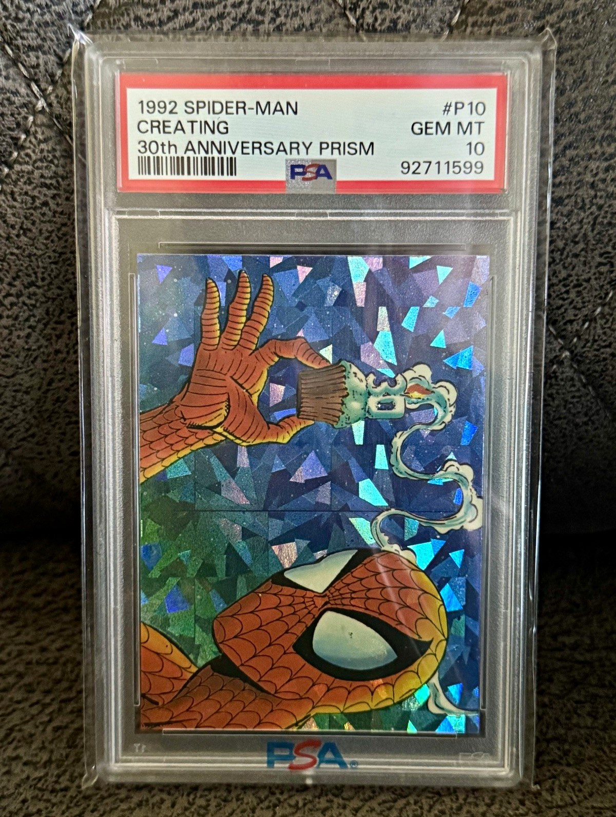 1992 Spider-Man 30th Anniversary Prism #P10 Creating PSA 10 πππ 1992 Spider-Man 30th Anniversary Prism #P10 Creating PSA 10 πππ